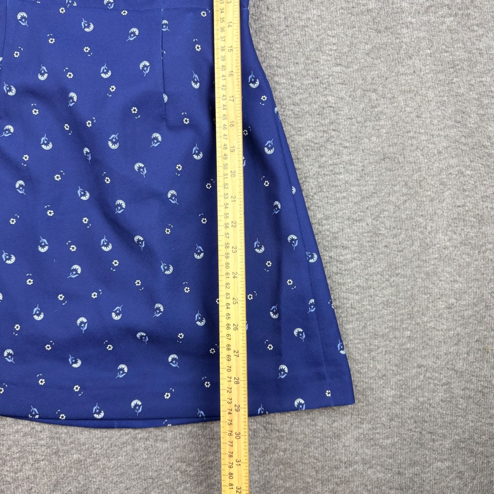 French Connection Blue Floral Tie Back Mini Dress Women's US 4 XS - Picture 6 of 11